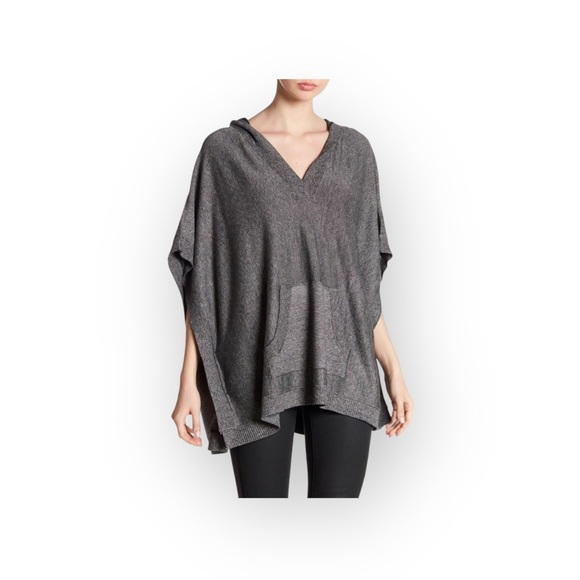 new Leimere ༄ Cozy Cashmere Sweater Poncho Hoodie Top ༄ Marbled Grey ༄ XS S M L - Picture 2 of 15